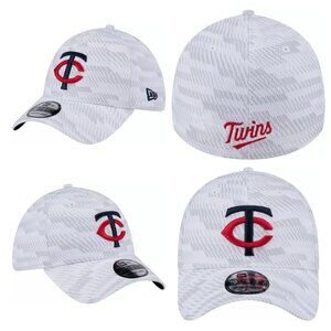 New Era Youth Minnesota Twins White Graded 39Thirty Stretch Fit Hat New! NWT